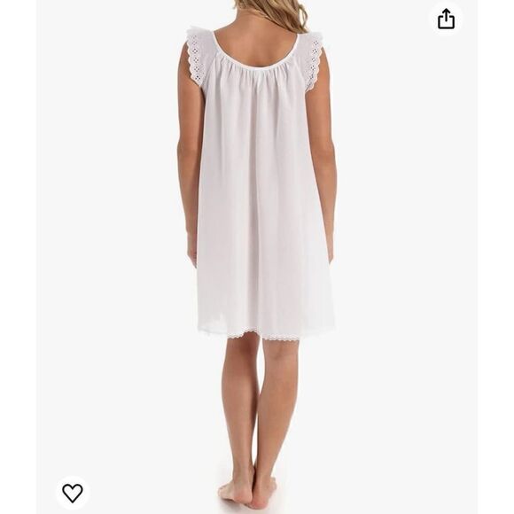 NWT Amanda Rich Short Sleeve with Lace Trim Cotton Gown AR 106-80 - Picture 3 of 13